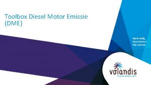 Toolbox Diesel Motor Emissie DME Wat is DME