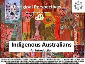 Aboriginal Perspectives Dialogue Education Indigenous Australians An Introduction