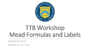 Ttb formulas online