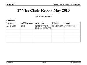 May 2013 doc IEEE 802 11 130532 r