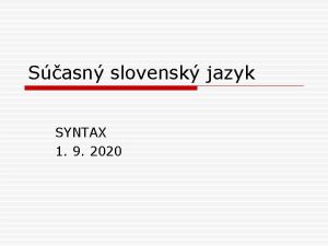 Sasn slovensk jazyk SYNTAX 1 9 2020 syntax