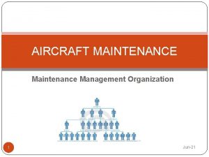 Aircraft maintenance management structure