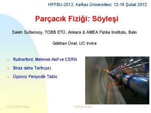 HPFBU2012 Kafkas niversitesi 12 19 ubat 2012 Parack