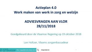 Actieplan 4 0 Werk maken van werk in