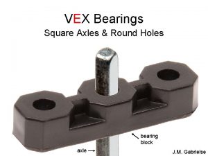 VEX Bearings Square Axles Round Holes bearing block