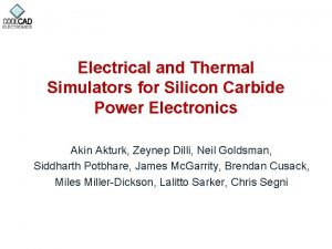 Electrical and Thermal Simulators for Silicon Carbide Power