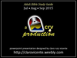 Adult Bible Study Guide Jul Aug Sep 2015