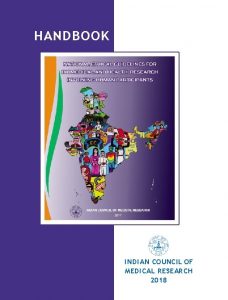 HANDBOOK INDIAN COUNCIL OF MEDICAL RESEARCH 2018 HANDBOOK