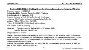 September 2018 doc IEEE 802 15 180401 r