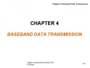 Baseband binary data transmission system Baseband binary data transmission system