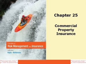 Chapter 25 Commercial Property Insurance Agenda Commercial Package