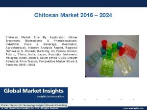 Chitosan Market 2016 2024 Chitosan Market Size By