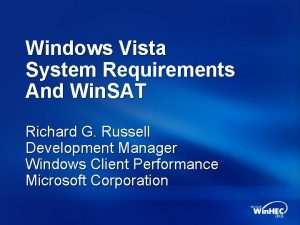 System requirements windows vista