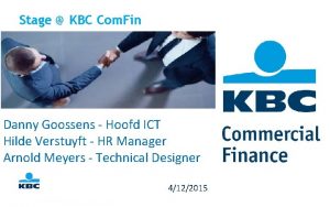 Stage KBC Com Fin Danny Goossens Hoofd ICT