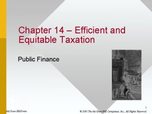 Chapter 14 Efficient and Equitable Taxation Public Finance