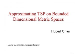 Approximating TSP on Bounded Dimensional Metric Spaces Hubert