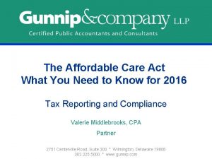 The Affordable Care Act What You Need to