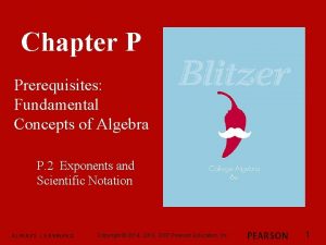 Chapter P Prerequisites Fundamental Concepts of Algebra P