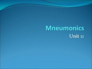 Mneumonics Unit 11 brevity n shortness adj brief