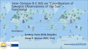 InterDivision BE WG on Coordination of Synoptic Observations