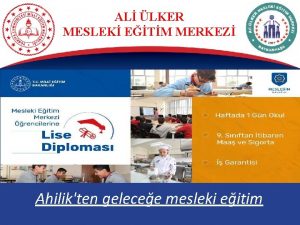 Ali ulker ciraklik okulu
