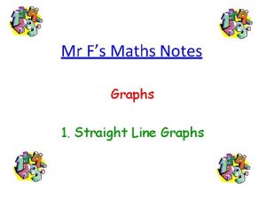 Mr Fs Maths Notes Graphs 1 Straight Line