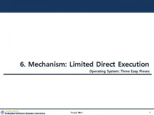 6 Mechanism Limited Direct Execution Operating System Three