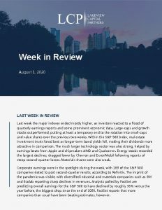 Week in Review August 3 2020 LAST WEEK