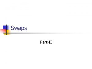 Swaps PartII Transactions Equivalent to a Swap n