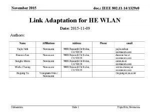 November 2015 doc IEEE 802 11 141329 r