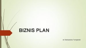 Elementi biznis plana