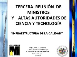 TERCERA REUNIN DE MINISTROS Y ALTAS AUTORIDADES DE