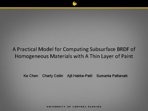 A Practical Model for Computing Subsurface BRDF of