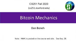 Cs251 stanford solutions