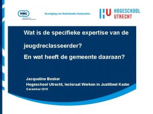 Wat is de specifieke expertise van de jeugdreclasseerder