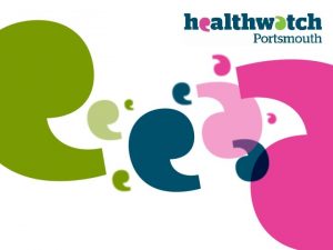 Healthwatch Portsmouth Volunteer Showcasing Brief presentation by Graham