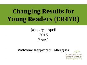 Changing results for young learners