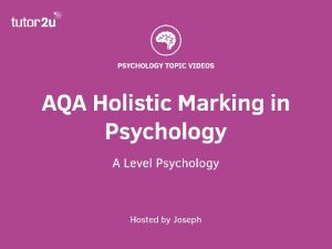 AQA Marking AQA provide detailed advice on level