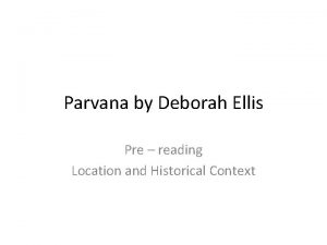 Parvana deborah ellis