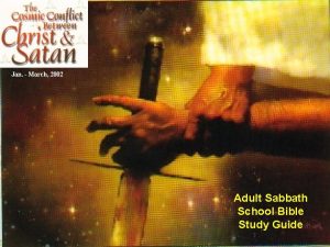 Jan March 2002 Adult Sabbath School Bible Study