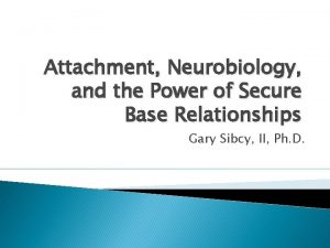 Attachment Neurobiology and the Power of Secure Base