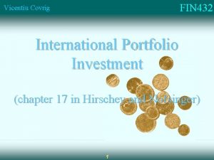 FIN 432 Vicentiu Covrig International Portfolio Investment chapter