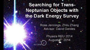 Searching for Trans Neptunian Objects with the Dark