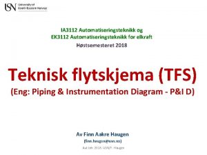 IA 3112 Automatiseringsteknikk og EK 3112 Automatiseringsteknikk for