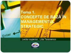 Tema 1 CONCEPTE DE BAZ N MANAGEMENTUL STRATEGIC