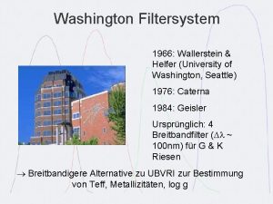 Washington Filtersystem 1966 Wallerstein Helfer University of Washington
