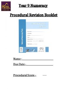 Year 9 maths revision booklet