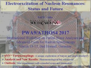 Electroexcitation of Nucleon Resonances Status and Future Ralf