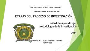 CENTRO UNIVERSITARIO UAEM ZUMPANGO LICENCIATURA EN ADMINISTRACIN ETAPAS