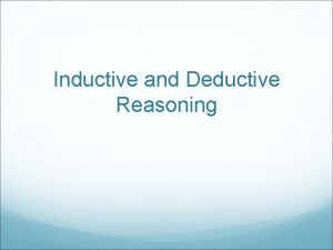 What is inductive reasoning
